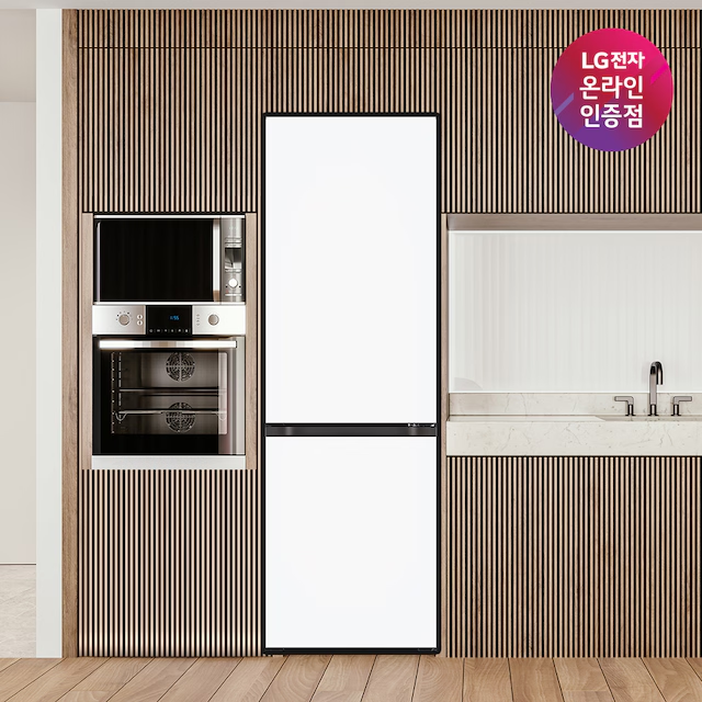 LG 모던엣지 상냉장 하냉동 오브제컬렉션 크림화이트 Q343MHHF33 344L