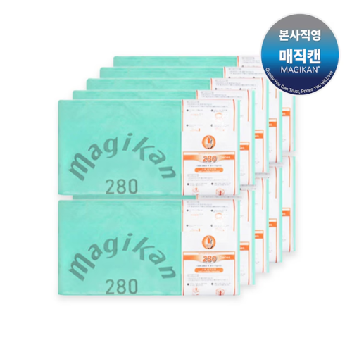 매직캔 리필봉투(정품)국내유일3겹_280리필_10개입(27L)_그린