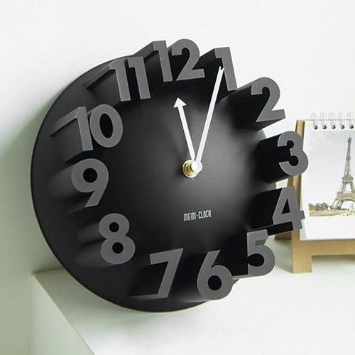 모던 3D 입체 벽시계 벽걸이 시계 22cm