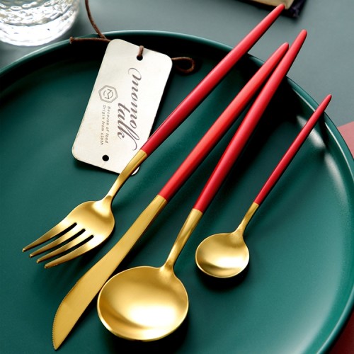 4pcs 1set 나이프 포크 양식기 커틀러리 1인 세트