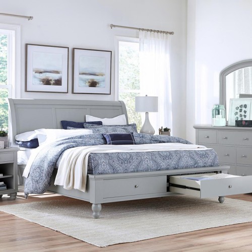 ASPENHOME FURNITURE  ICB-400-KD-1 Queen Bed (침대+협탁+화장대)